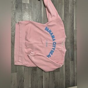 Pink "Panama City Beach" Graphic Sweatshirt